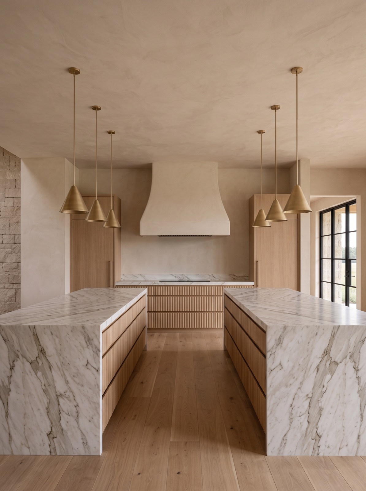 Concept rendering of the kitchen opening into the great room