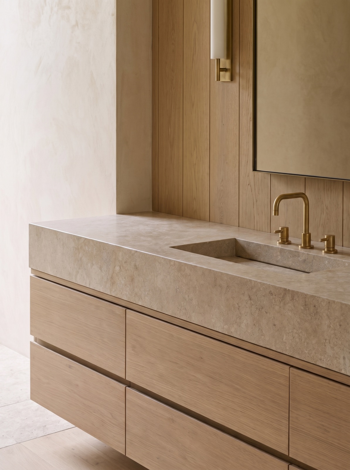 Concept rendering of the primary bath vanity