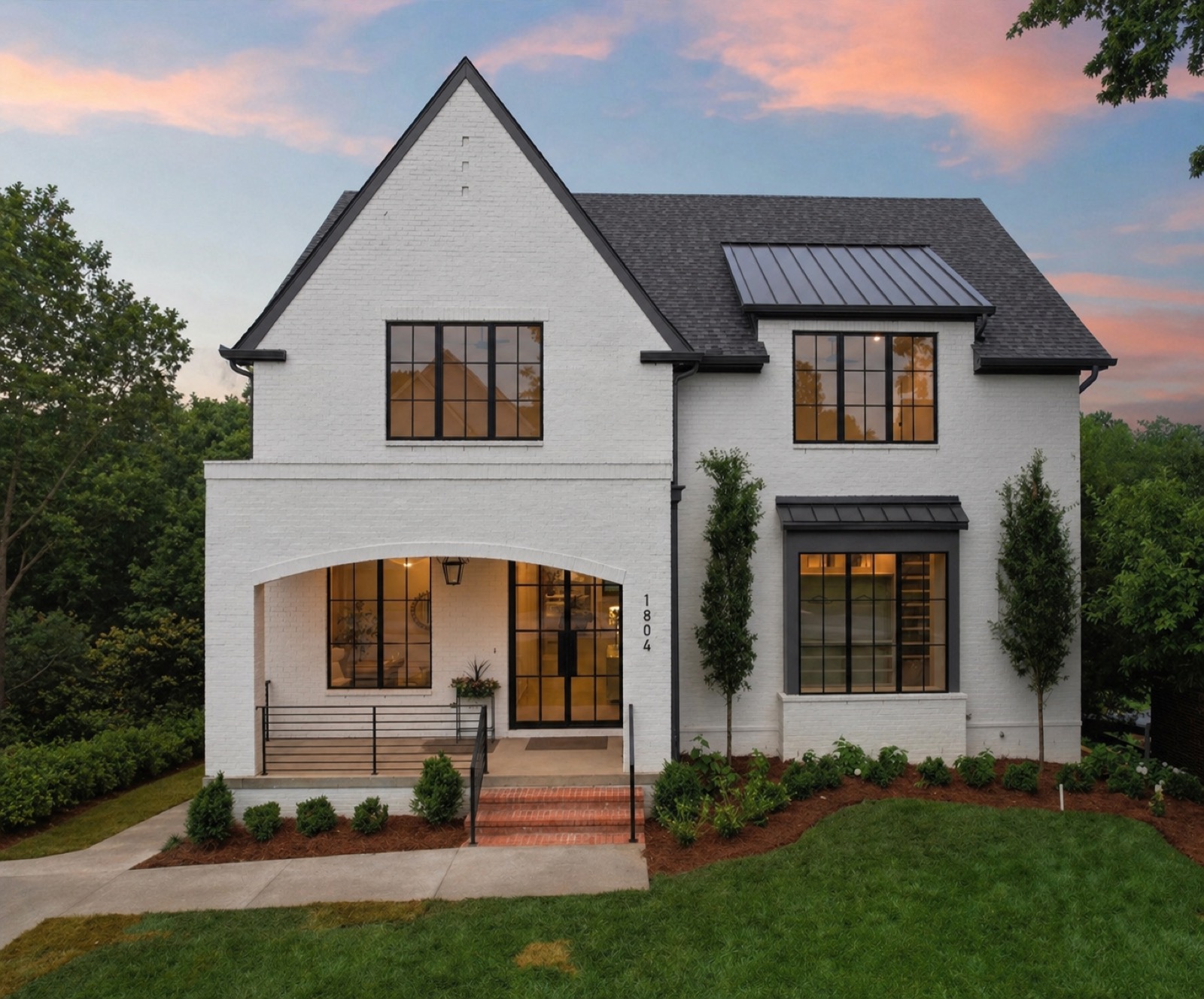 Aerial view of completed residential project, Nashville